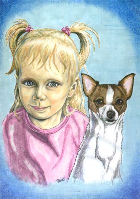 Carina mit ihrem Hund Sunny